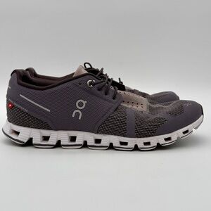 On Cloud Running Shoes Womens Gray Purple Shark Pebble Speed Laces Size 10